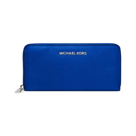 michael kors baby blue wallet|Michael Kors zip around wallet.